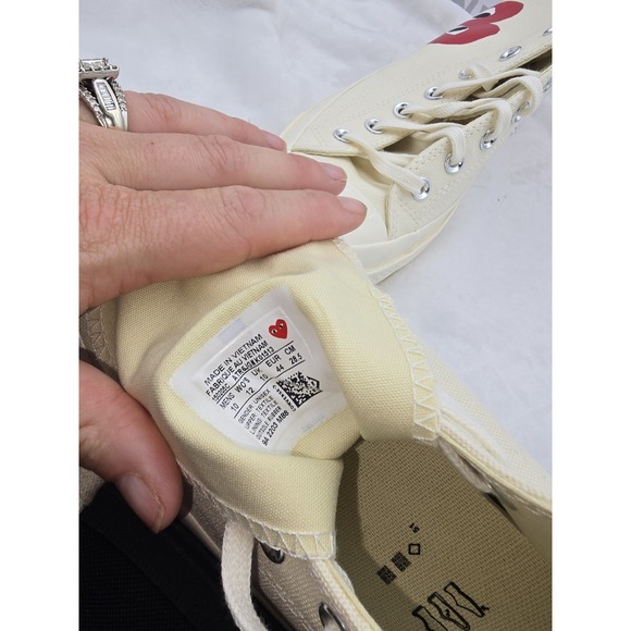 CdG PLAY x Converse Unisex Chuck Taylor All Star Peek-A-Boo High-Top Sneakers - Picture 9 of 9